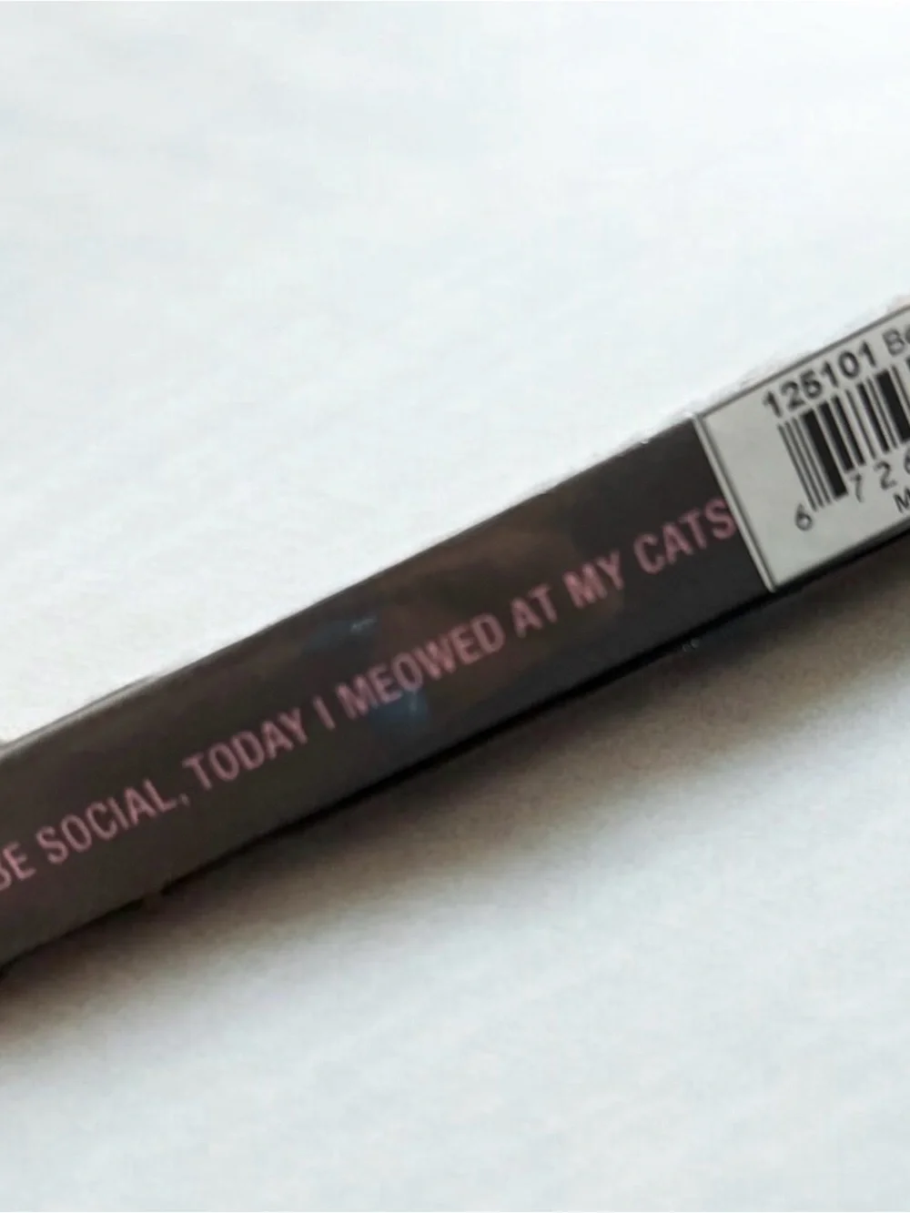 Pink Cat-Themed Nail File Buffer – Funny Meowed Quote 1204A